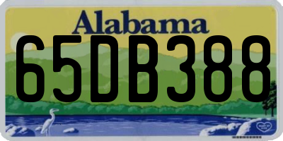 AL license plate 65DB388