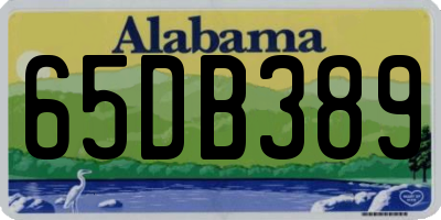 AL license plate 65DB389