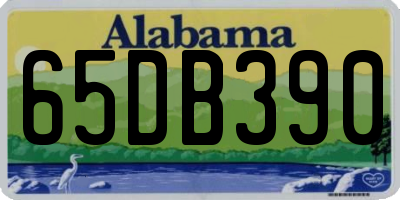 AL license plate 65DB390