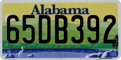 AL license plate 65DB392