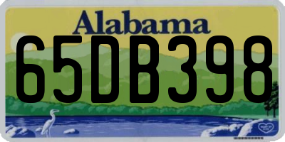 AL license plate 65DB398