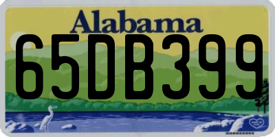 AL license plate 65DB399