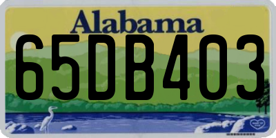 AL license plate 65DB403