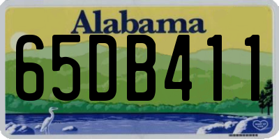 AL license plate 65DB411