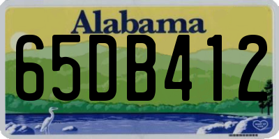 AL license plate 65DB412