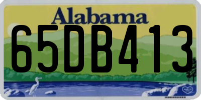 AL license plate 65DB413