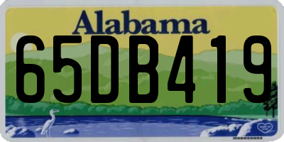 AL license plate 65DB419