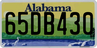 AL license plate 65DB430