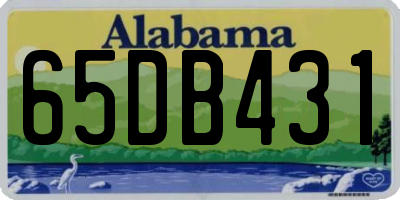 AL license plate 65DB431