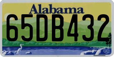 AL license plate 65DB432