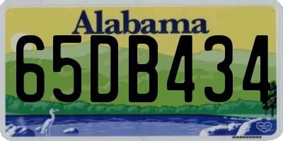 AL license plate 65DB434