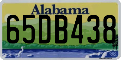 AL license plate 65DB438