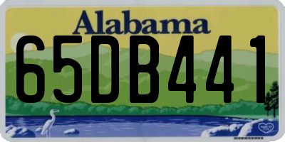 AL license plate 65DB441