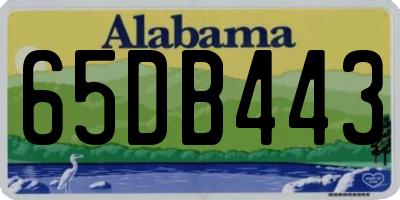 AL license plate 65DB443