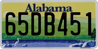 AL license plate 65DB451
