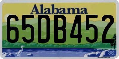 AL license plate 65DB452