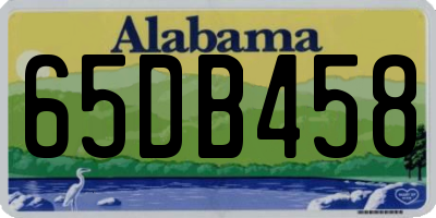 AL license plate 65DB458