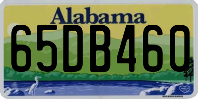 AL license plate 65DB460