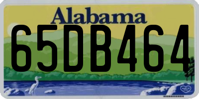 AL license plate 65DB464