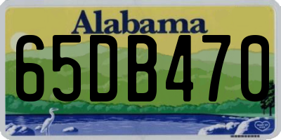 AL license plate 65DB470