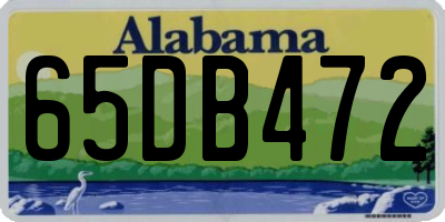 AL license plate 65DB472