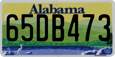 AL license plate 65DB473