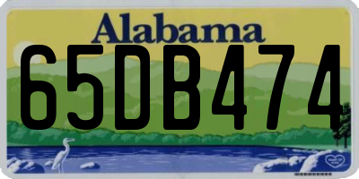 AL license plate 65DB474