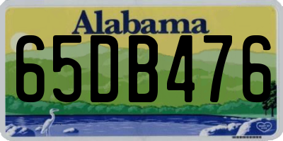 AL license plate 65DB476