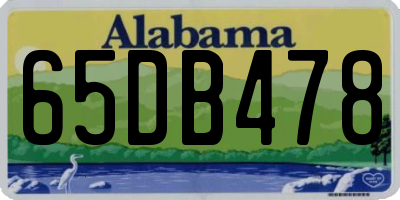 AL license plate 65DB478