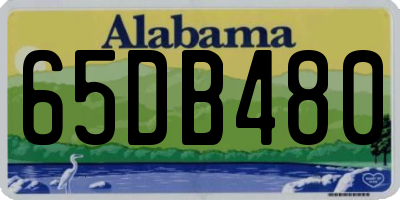 AL license plate 65DB480
