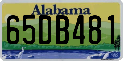 AL license plate 65DB481