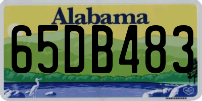 AL license plate 65DB483