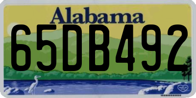 AL license plate 65DB492