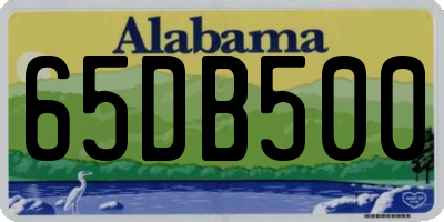 AL license plate 65DB500