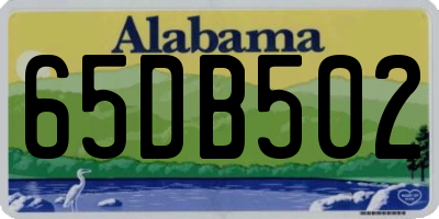 AL license plate 65DB502