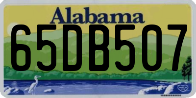 AL license plate 65DB507