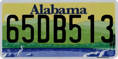 AL license plate 65DB513