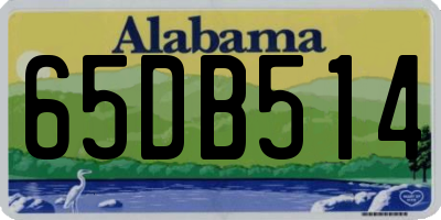 AL license plate 65DB514