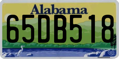 AL license plate 65DB518