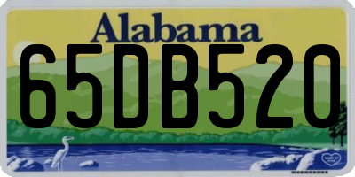 AL license plate 65DB520