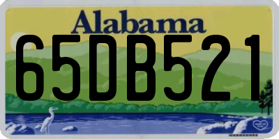 AL license plate 65DB521