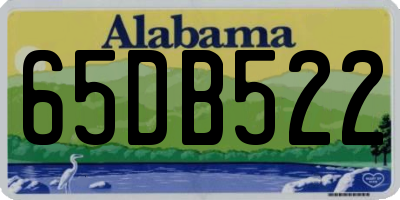 AL license plate 65DB522
