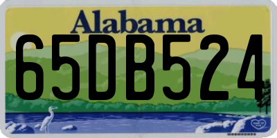 AL license plate 65DB524