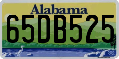 AL license plate 65DB525
