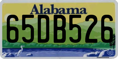 AL license plate 65DB526