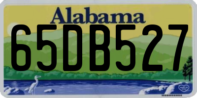 AL license plate 65DB527