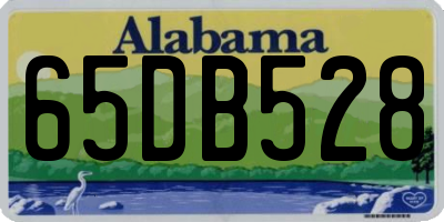 AL license plate 65DB528