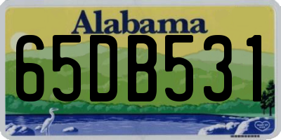 AL license plate 65DB531