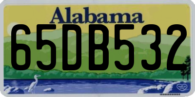 AL license plate 65DB532