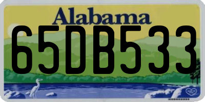 AL license plate 65DB533